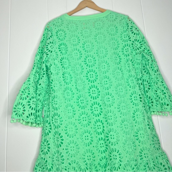 Lilly Pulitzer Bekah Eyelet Cutout Pom Pom Trim Dress - Picture 8 of 16